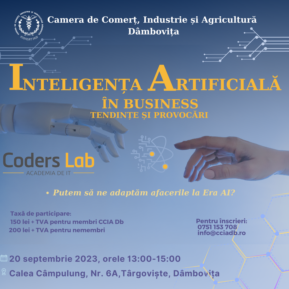 Nu ratați Conferința ”Inteligența Artificială în Business: Tendințe și provocări”